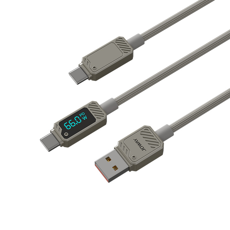 TC016  66w机甲锌合金数显数据线_数据线_必发7790电子集团