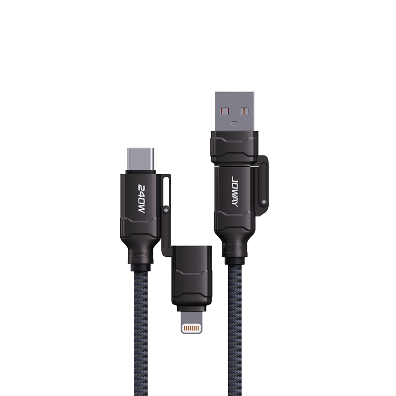 CC241 240W四合一锌合金快充编织线_数据线_必发7790电子集团