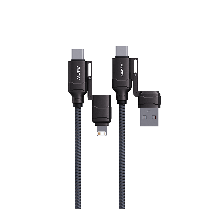 CC241 240W四合一锌合金快充编织线_数据线_必发7790电子集团