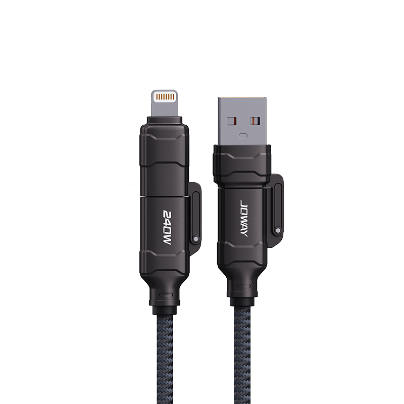 CC241 240W四合一锌合金快充编织线_数据线_必发7790电子集团